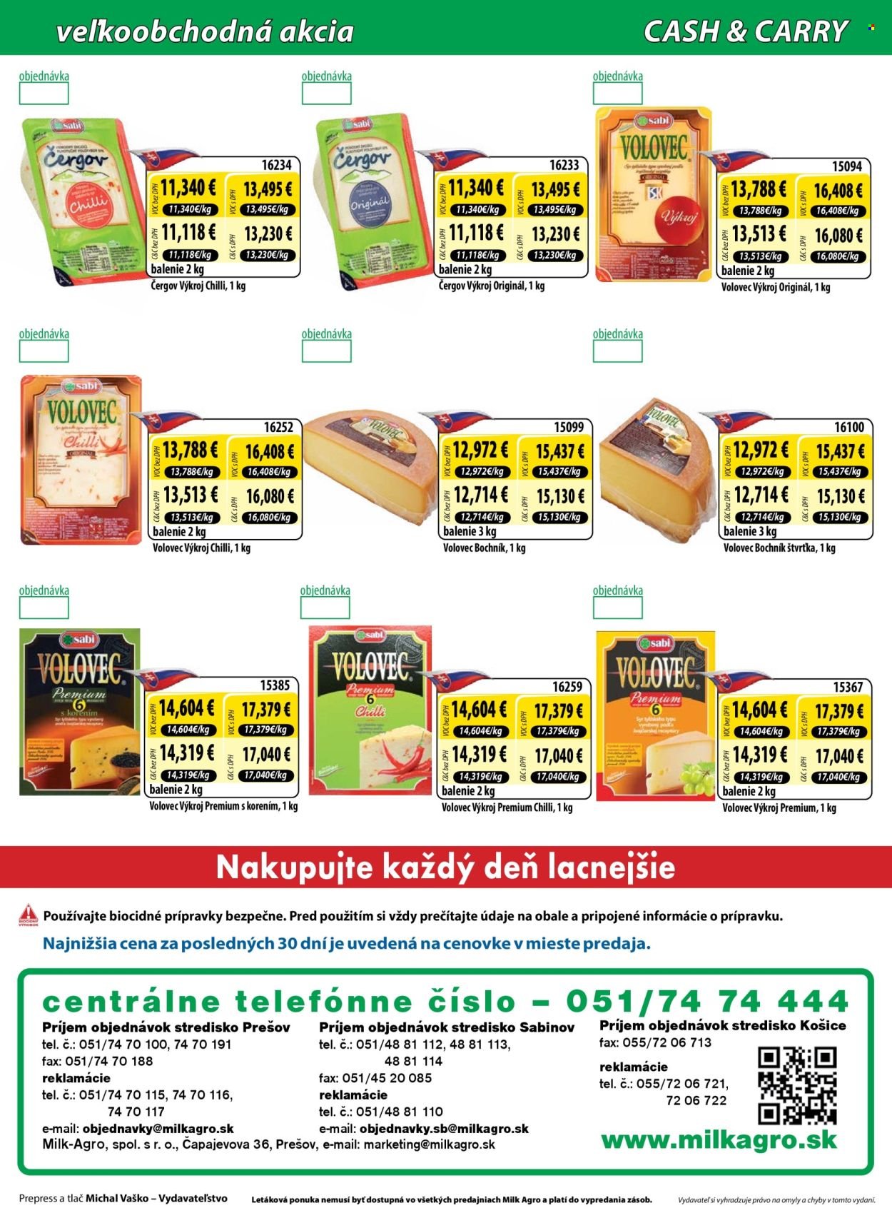 MILK AGRO leták - Cash nad Carry
