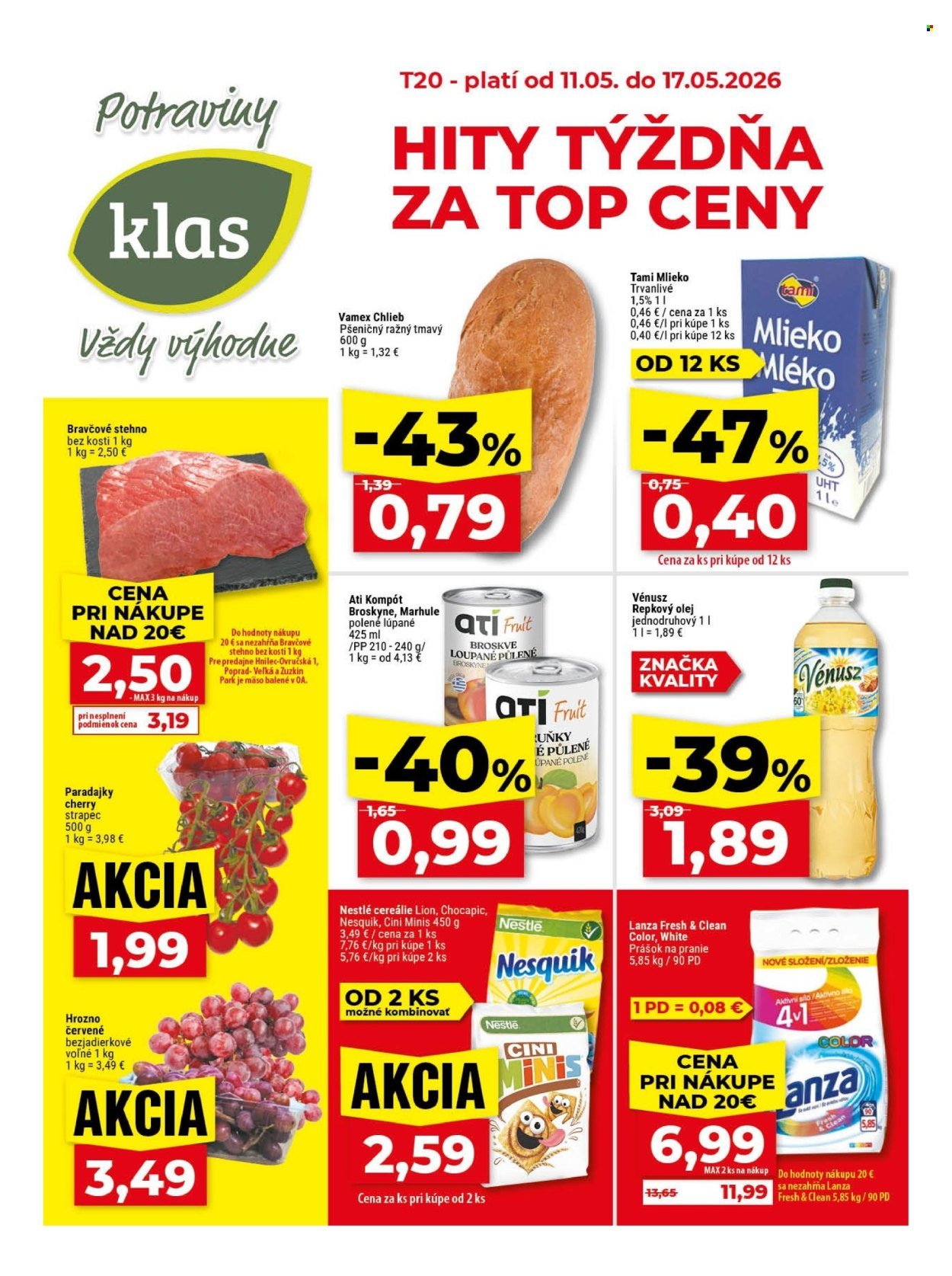 KLAS leták - Od pondelka 11.5.2026 (2026-05-11 - 2026-05-17) | 1