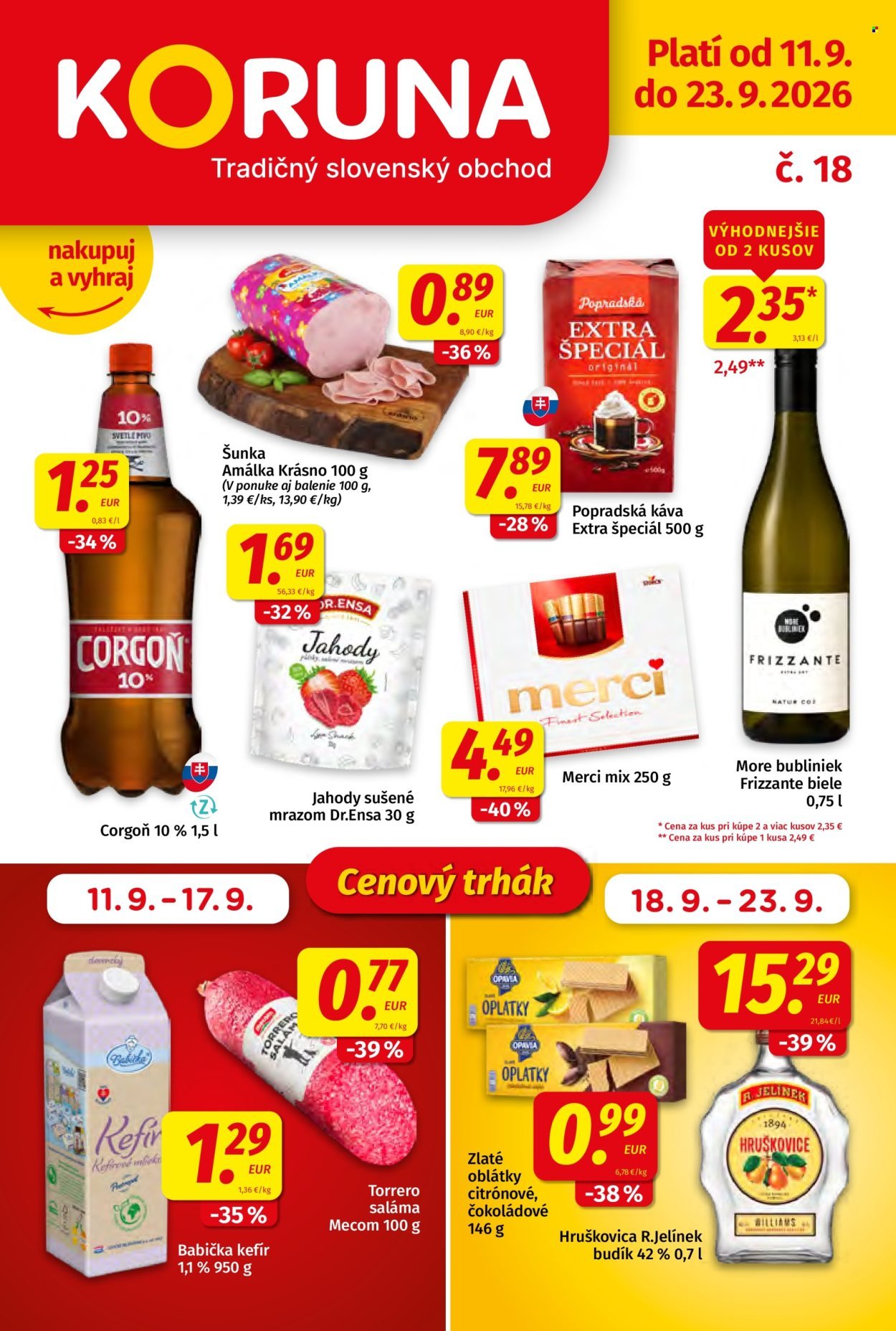 POTRAVINY KORUNA leták - Od piatka 11.9.2026