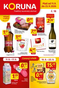 POTRAVINY KORUNA leták - Od piatka 11.9.2026
