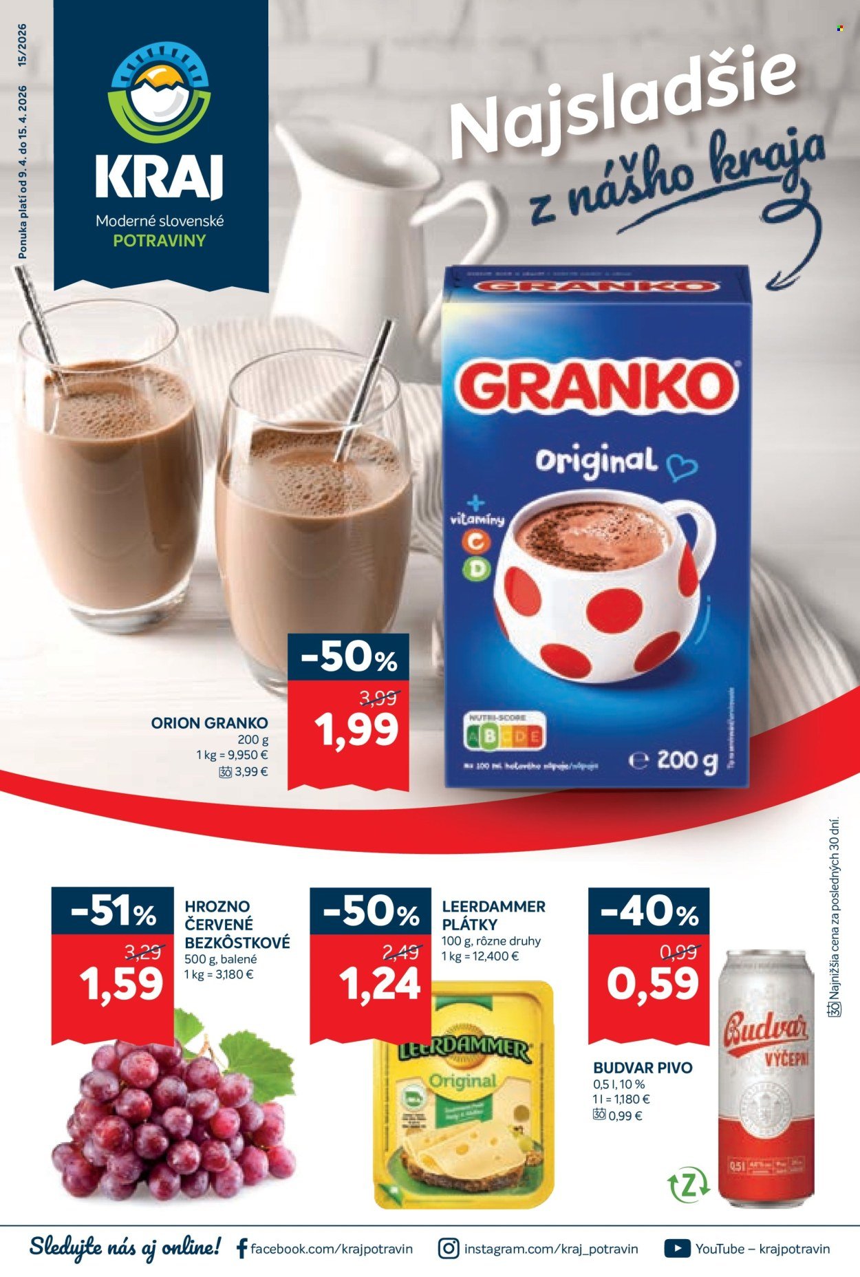 KRAJ leták - Od štvrtka 9.4.2026 (2026-04-09 - 2026-04-15) | 1