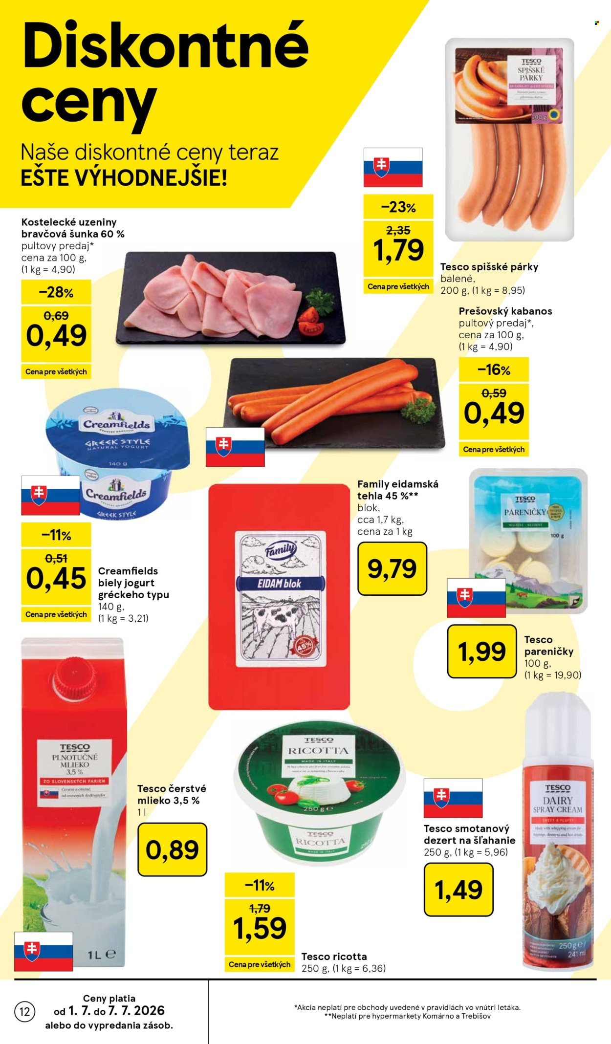 TESCO leták - Od stredy 1.7.2026