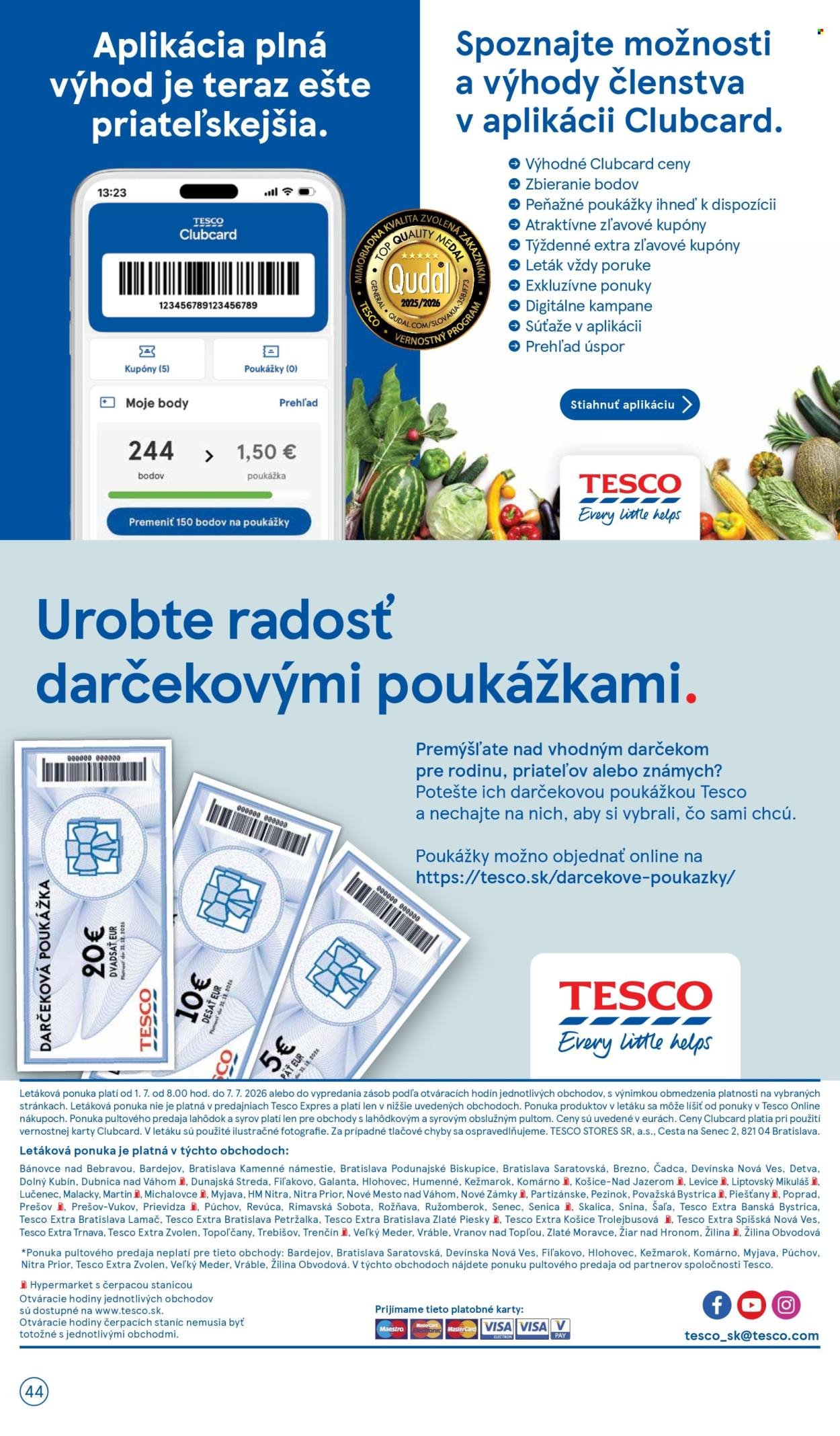 TESCO leták - Od stredy 1.7.2026