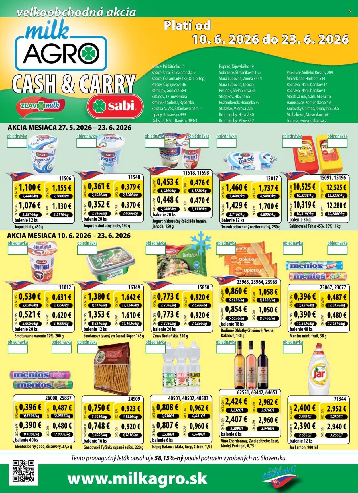 MILK AGRO leták - Cash & Carry