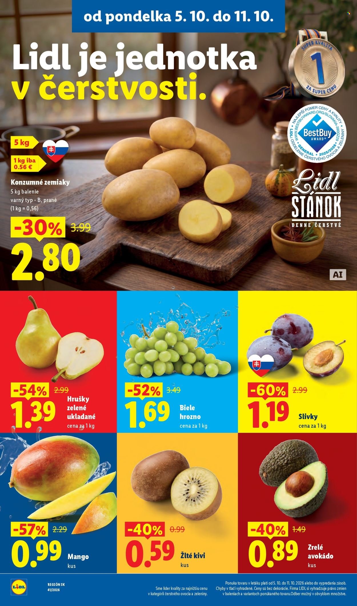 LIDL leták - Od pondelka 5.10.2026