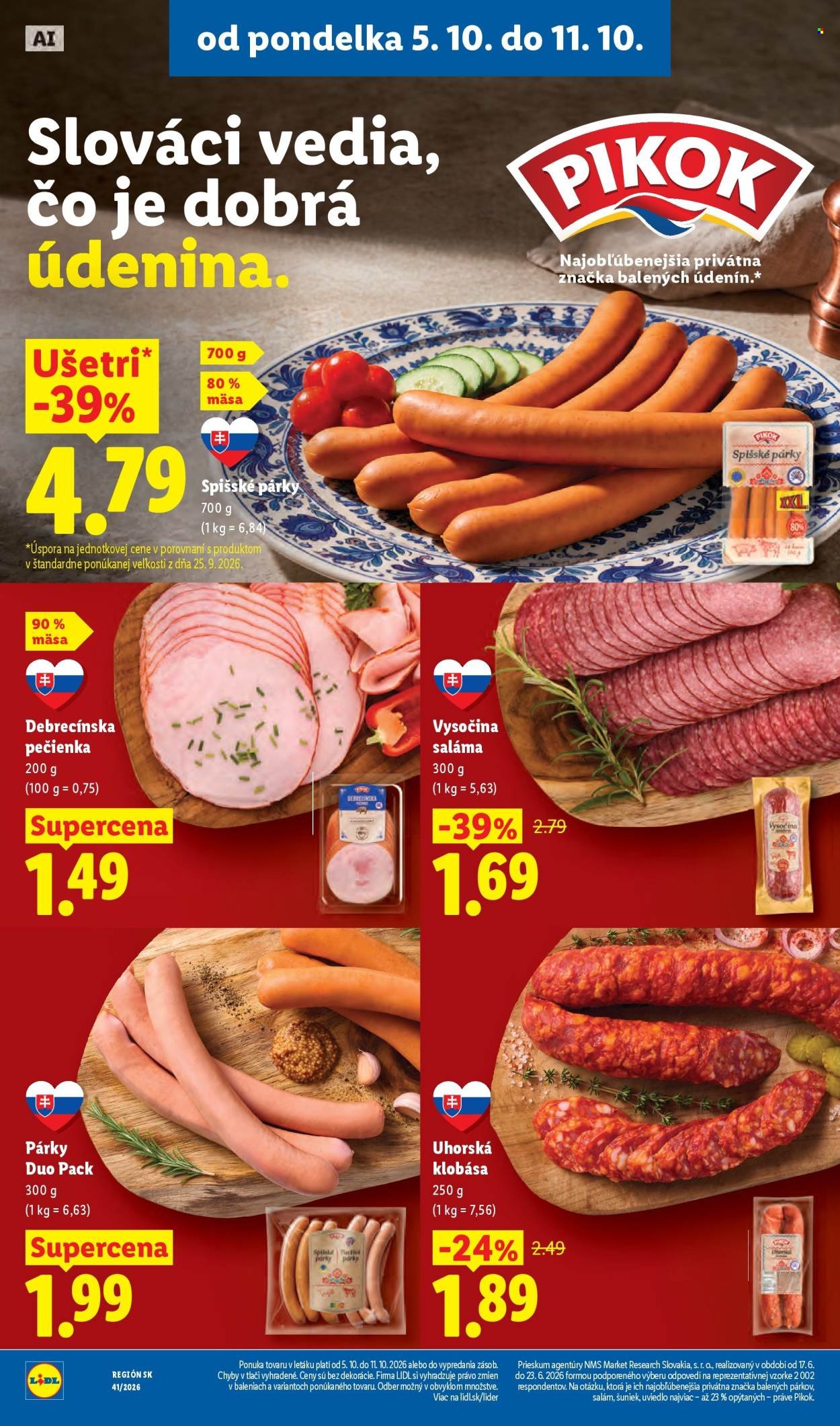 LIDL leták - Od pondelka 5.10.2026