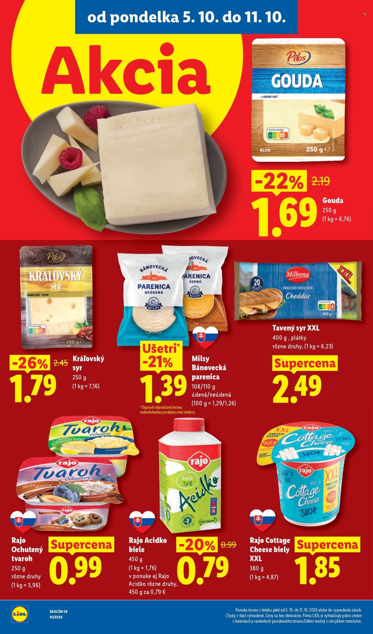 LIDL leták - Od pondelka 5.10.2026
