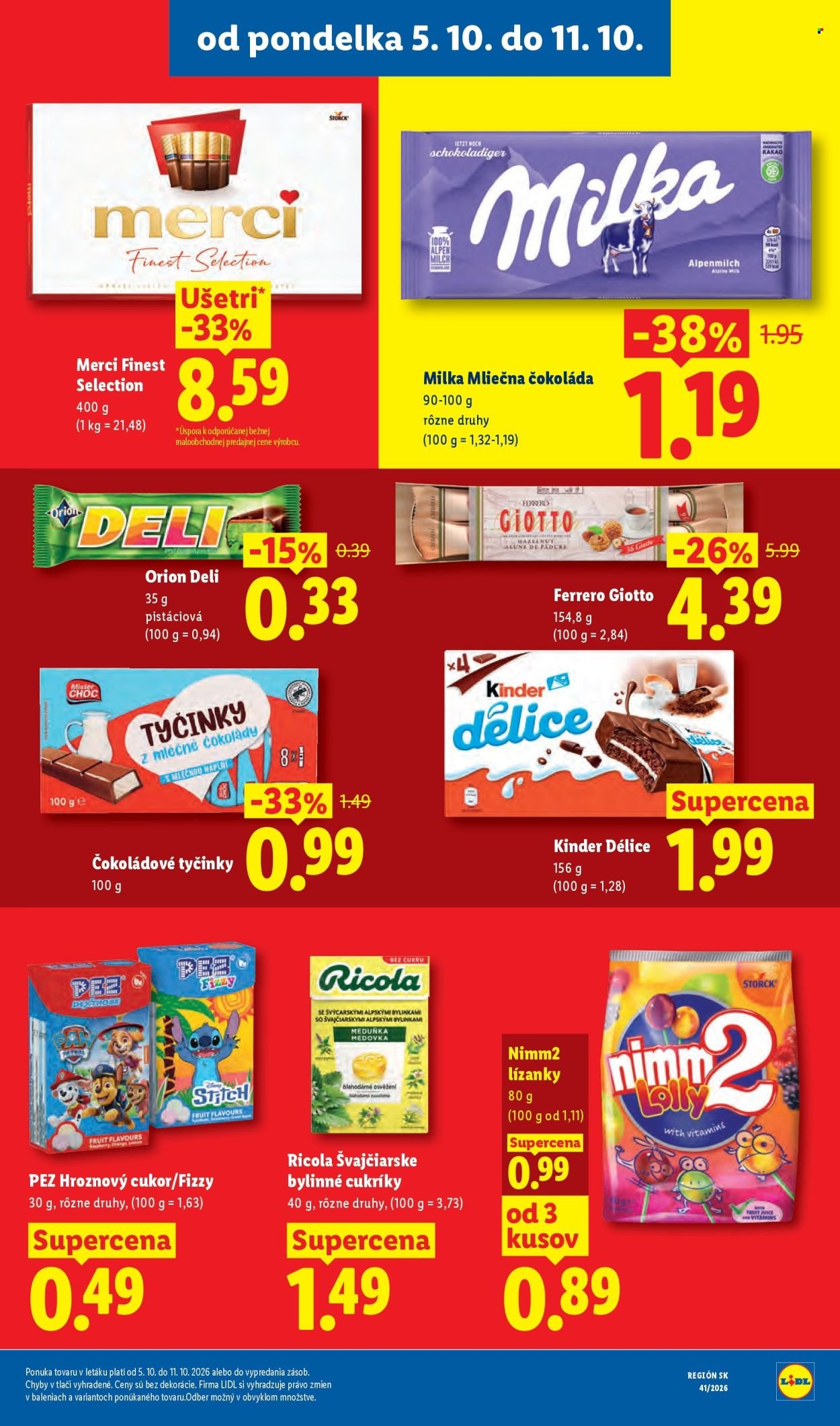 LIDL leták - Od pondelka 5.10.2026