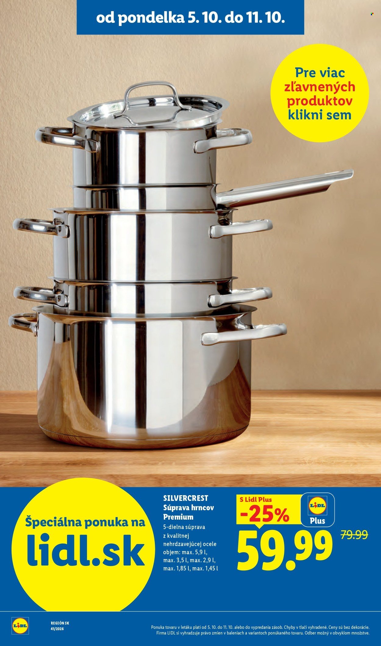 LIDL leták - Od pondelka 5.10.2026
