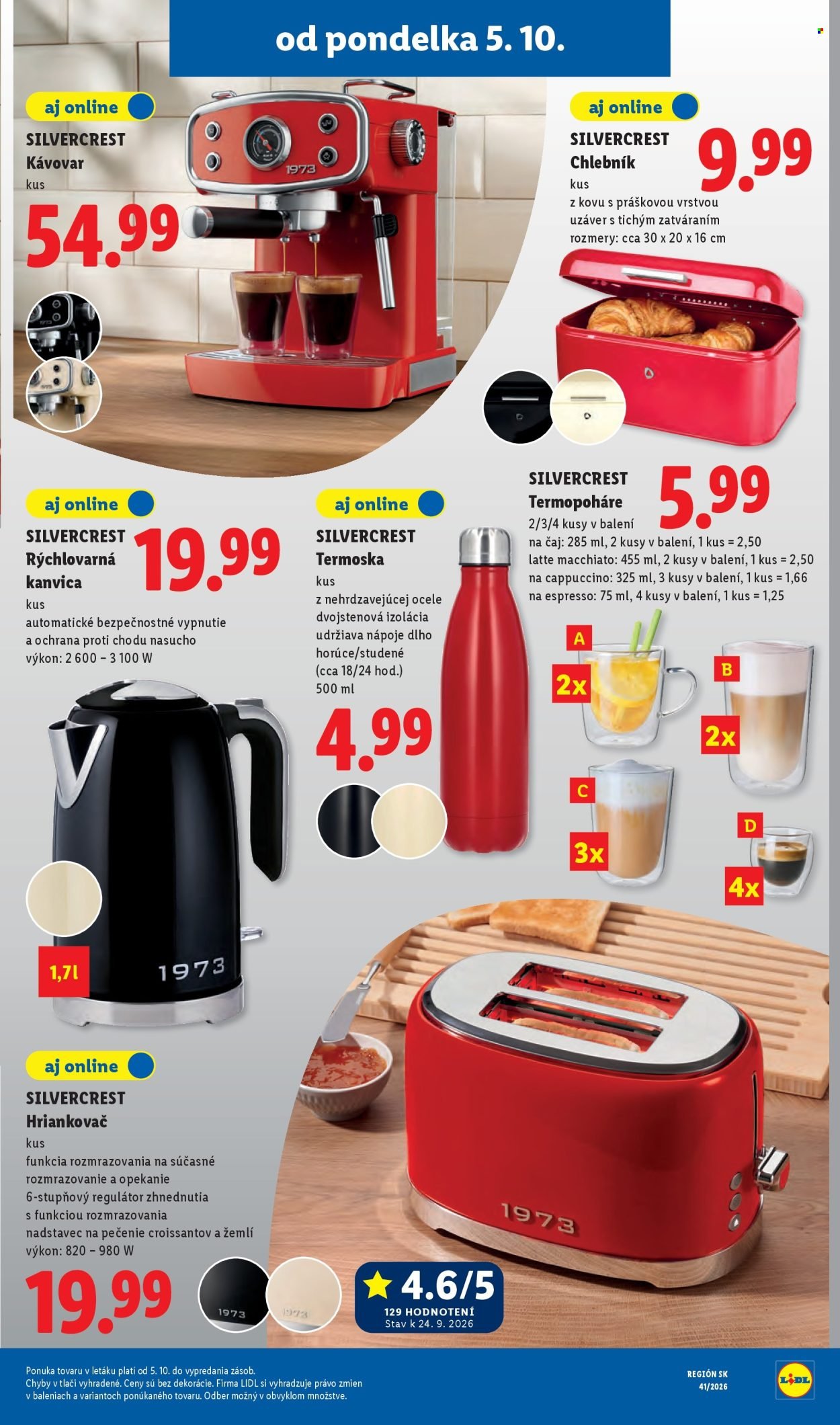 LIDL leták - Od pondelka 5.10.2026