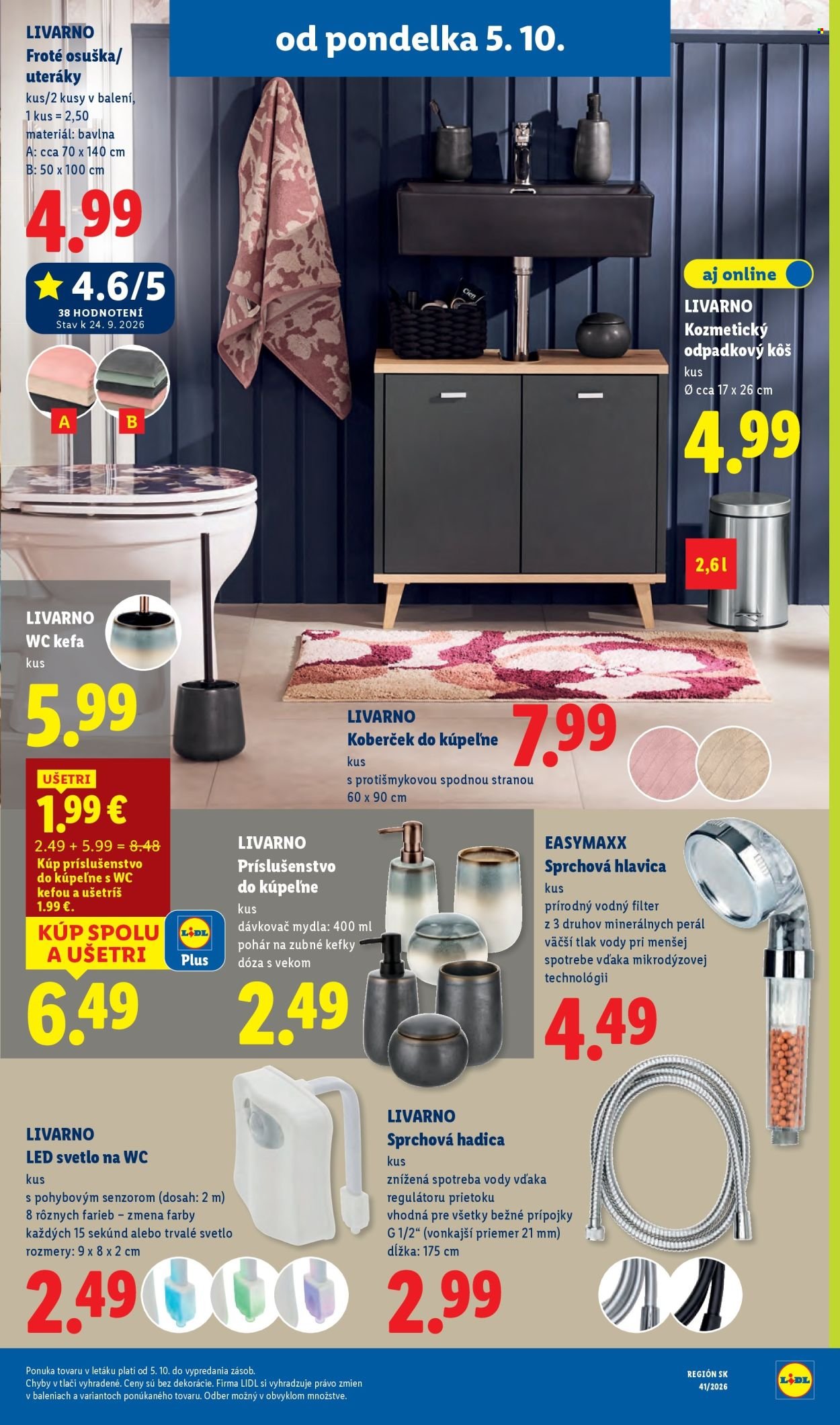 LIDL leták - Od pondelka 5.10.2026