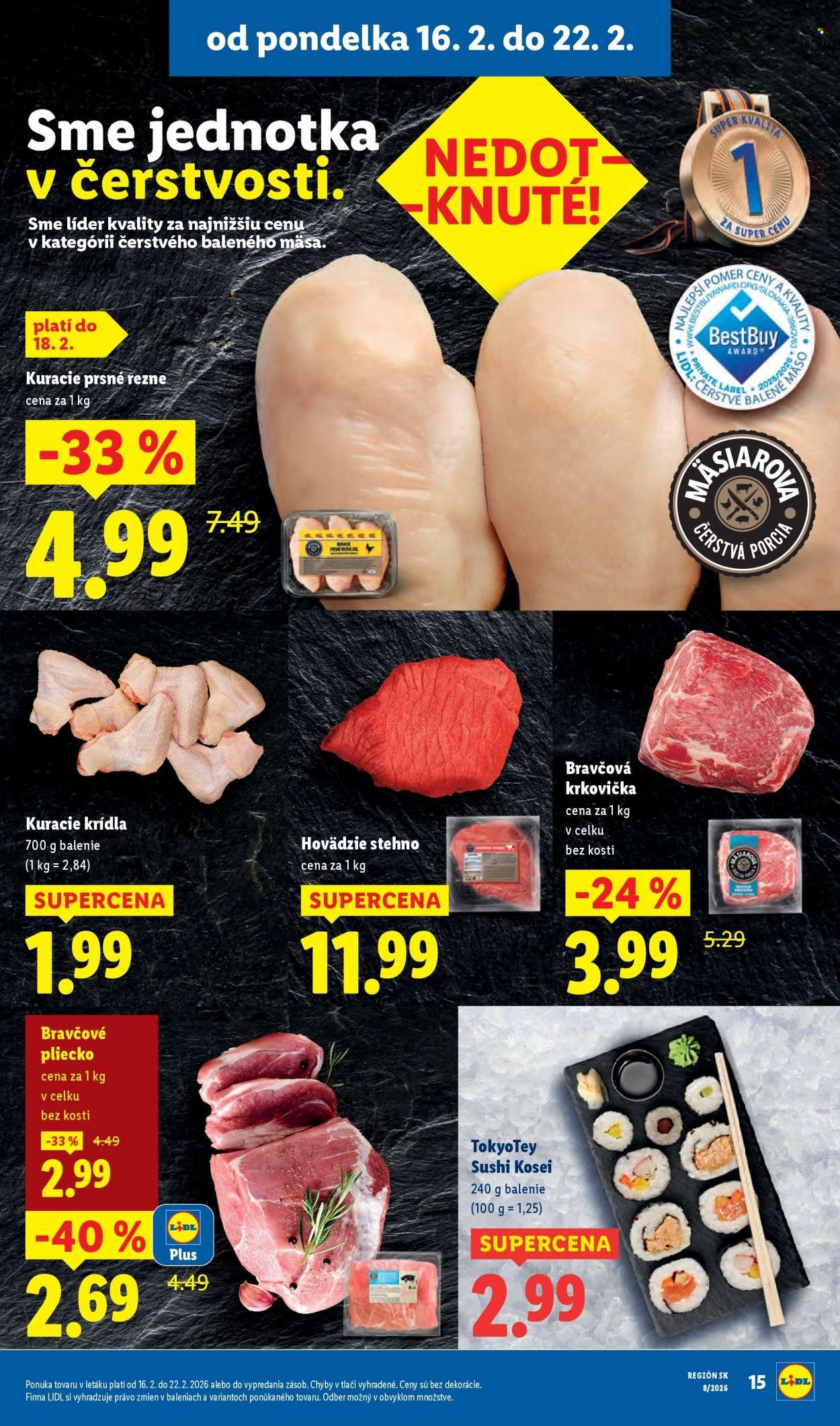 LIDL leták - Od pondelka 16.2.2026 (2026-02-16 - 2026-02-22) | 15