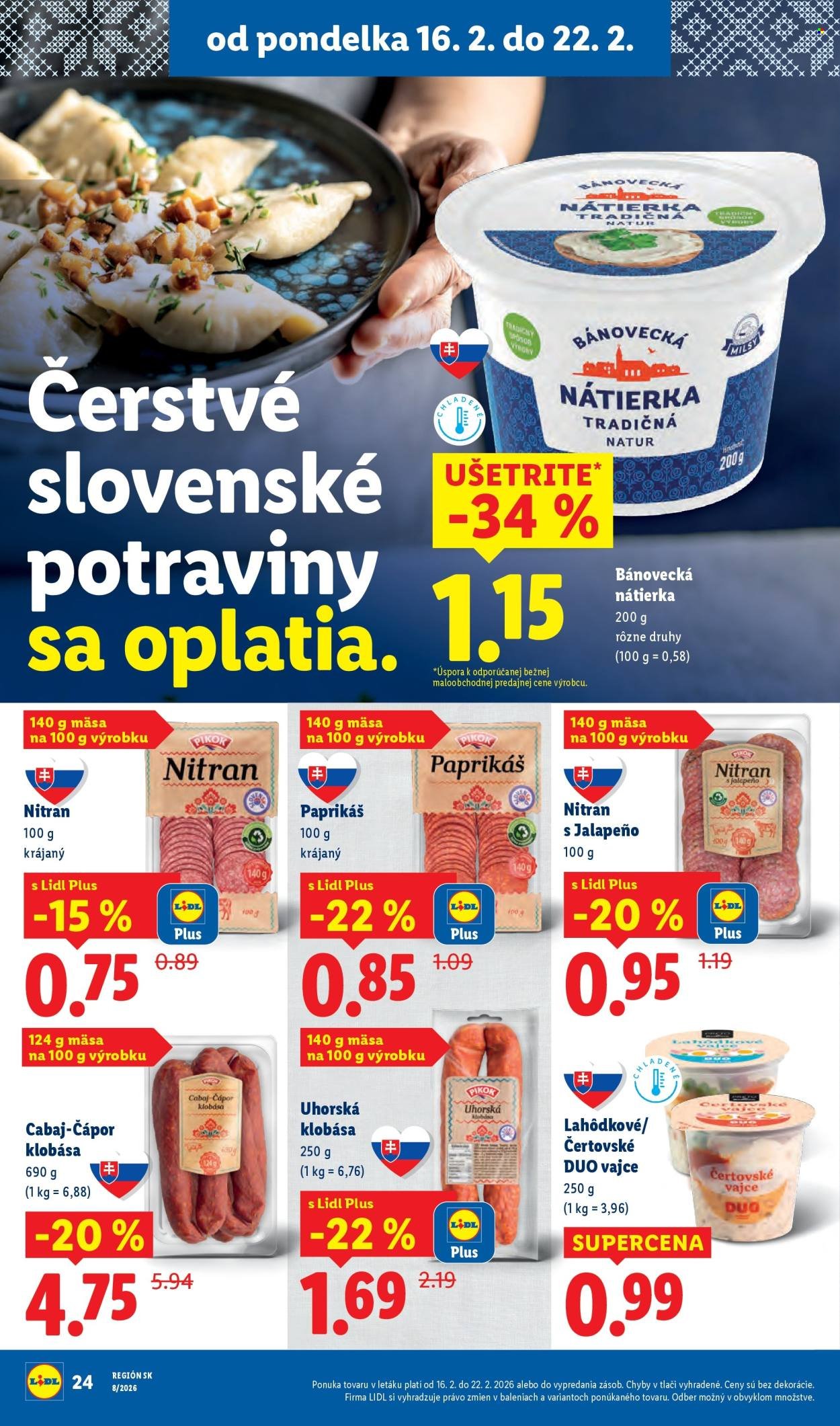 LIDL leták - Od pondelka 16.2.2026 (2026-02-16 - 2026-02-22) | 26