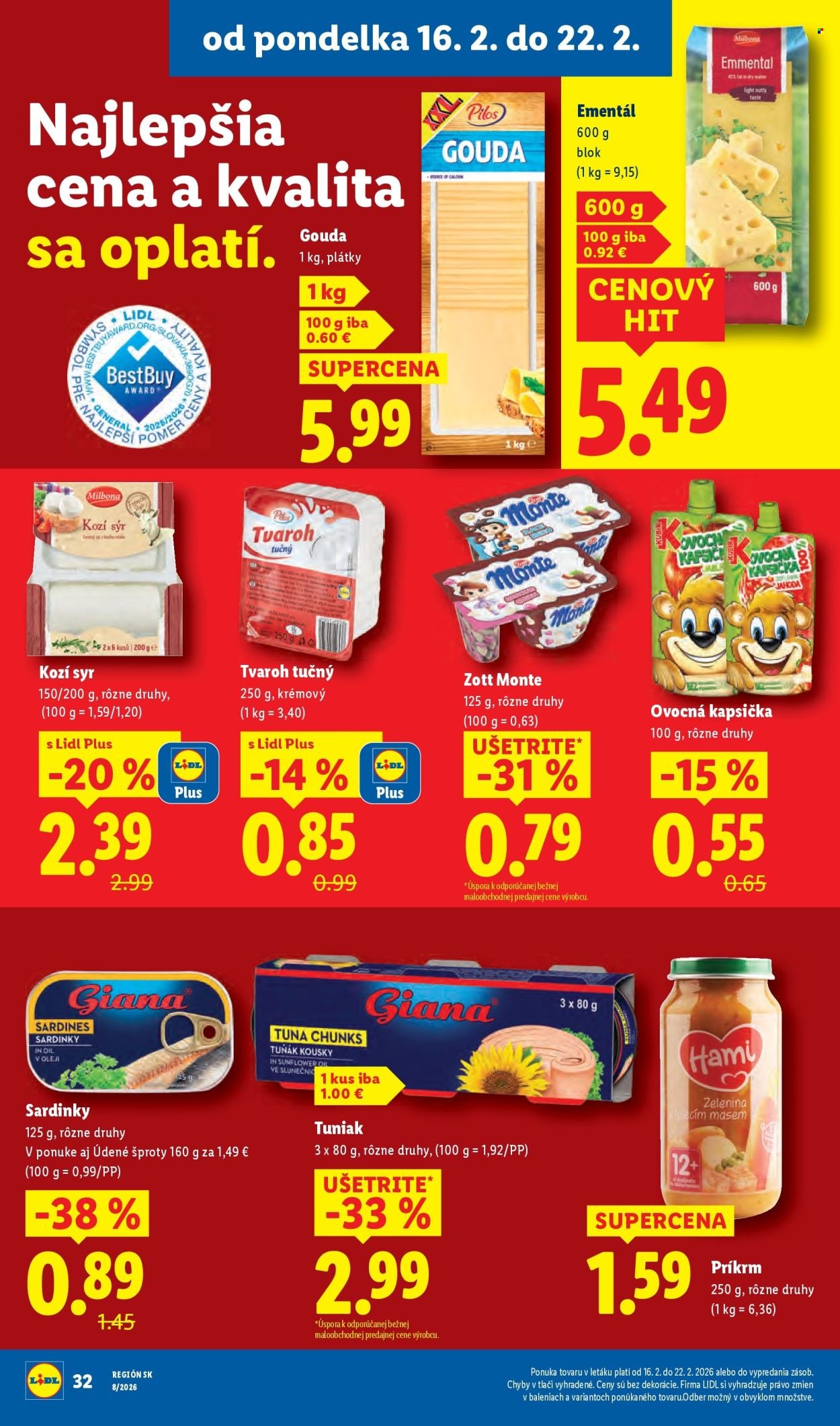 LIDL leták - Od pondelka 16.2.2026 (2026-02-16 - 2026-02-22) | 34