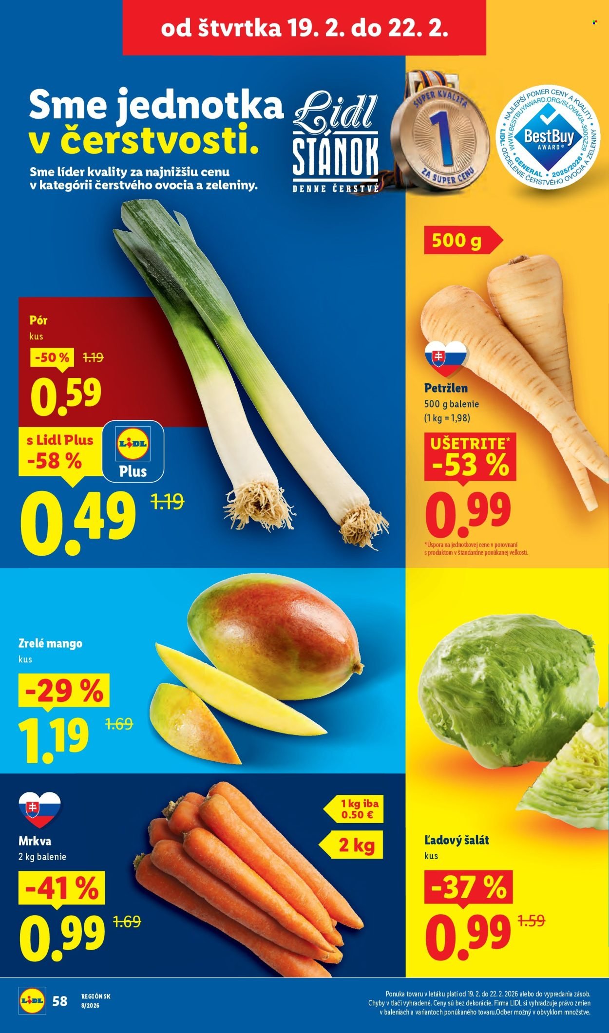 LIDL leták - Od pondelka 16.2.2026 (2026-02-16 - 2026-02-22) | 64