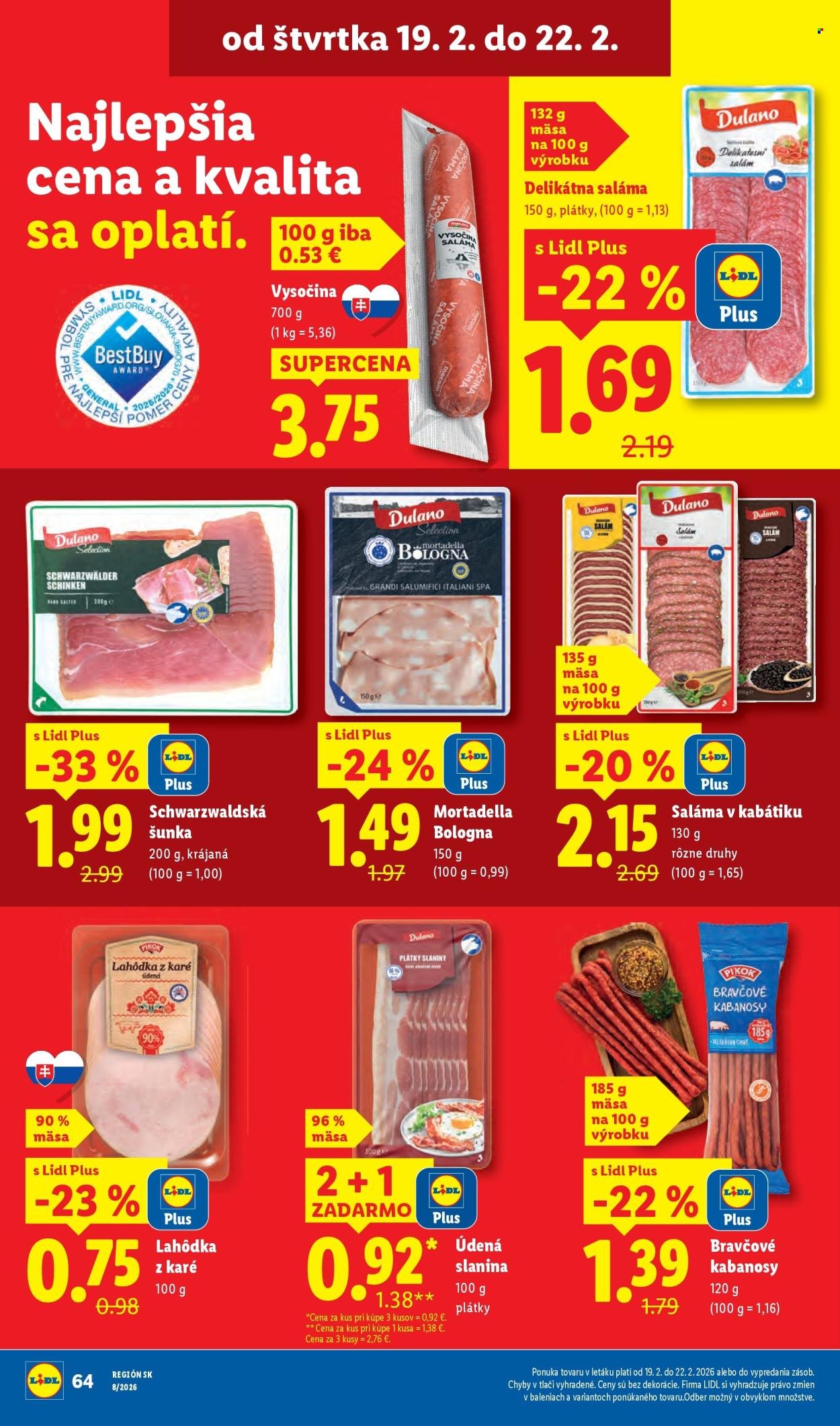 LIDL leták - Od pondelka 16.2.2026 (2026-02-16 - 2026-02-22) | 70