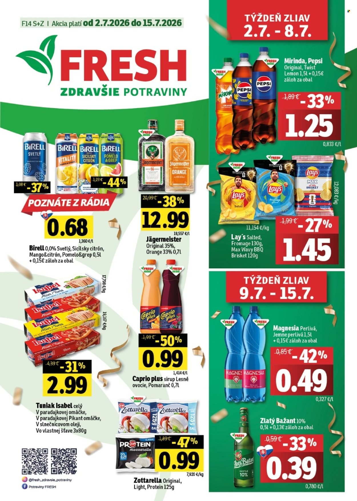 FRESH leták - Stredné a západné Slovensko