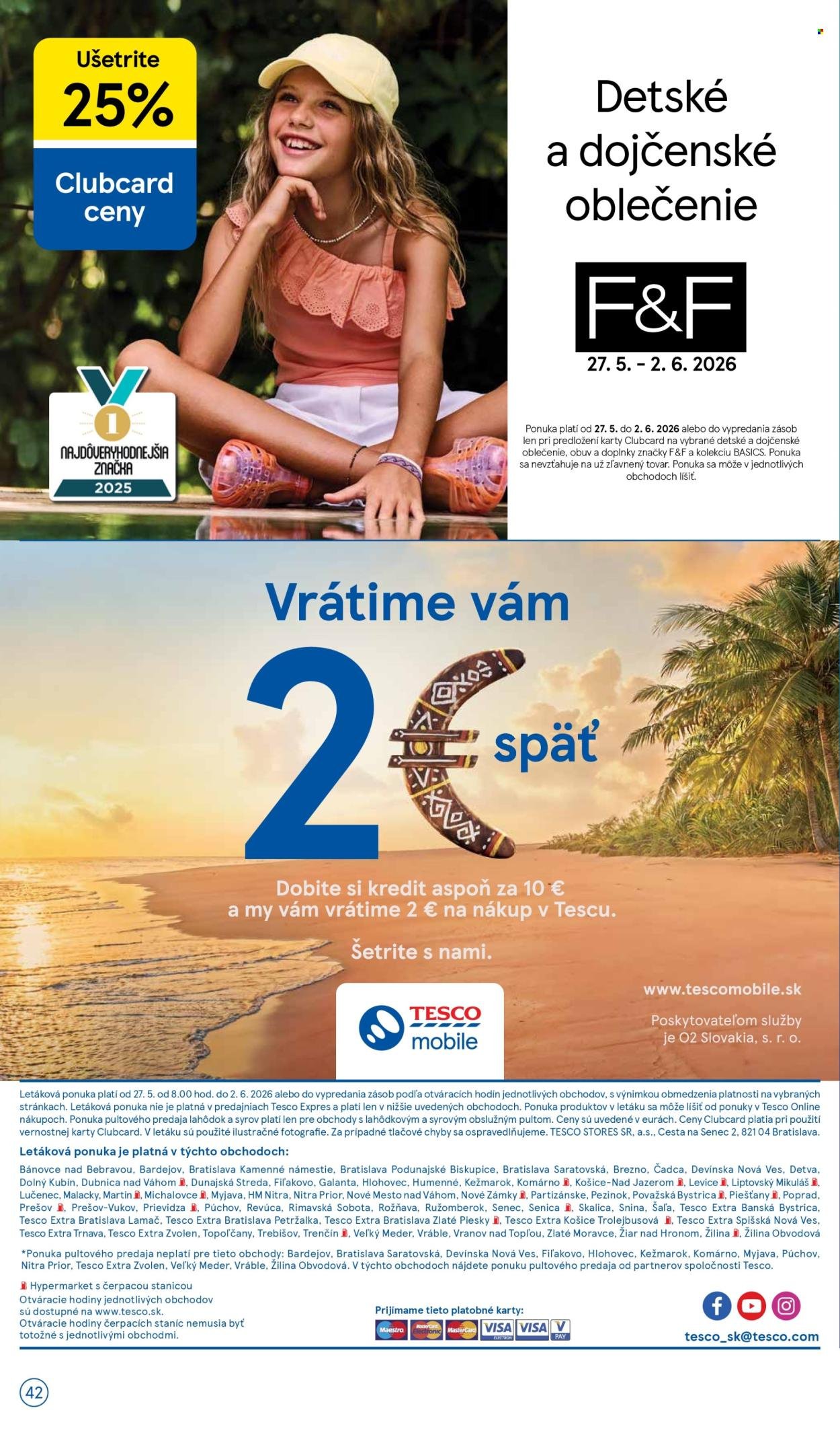 TESCO leták - Od stredy 27.5.2026 (2026-05-27 - 2026-06-02) | 42