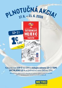 METRO leták - Plnotučná akcia - júni