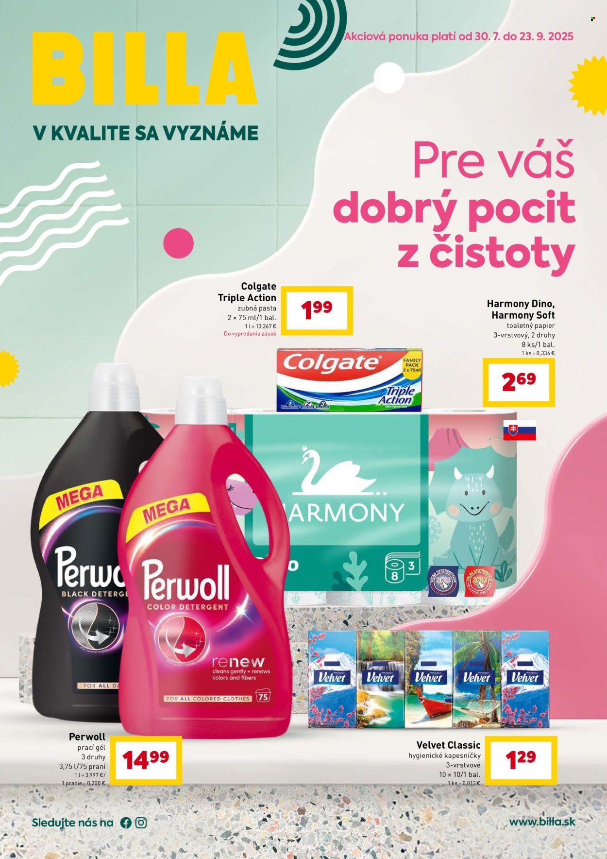 BILLA leták - Pre váš dobrý pocit z čistoty (2025-07-30 - 2025-09-23) | 1