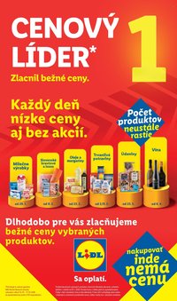 LIDL leták - Cenový líder zlacňuje (2026-04-10)