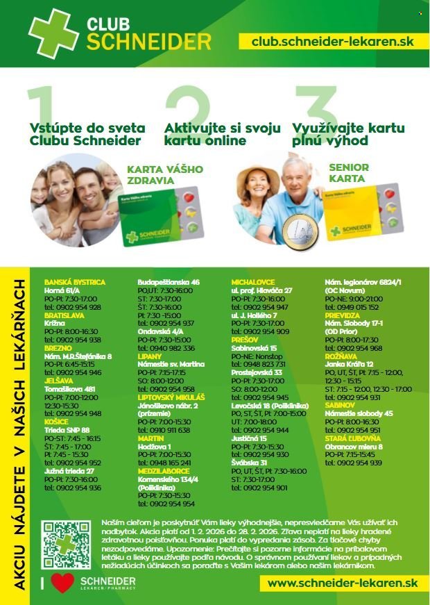 SCHNEIDER LEKÁREŇ leták - Od nedele 1.2.2026 (2026-02-01 - 2026-02-28) | 12