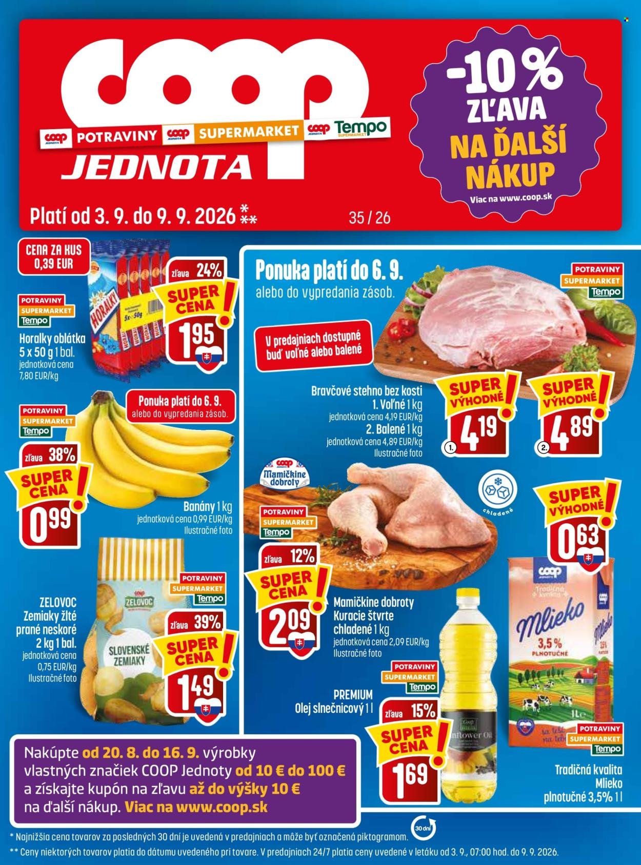 COOP JEDNOTA leták - Od štvrtka 3.9.2026