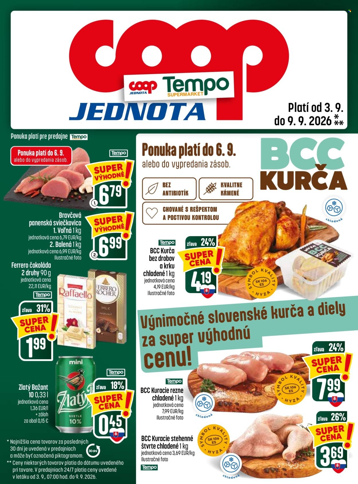 COOP JEDNOTA leták - Od štvrtka 3.9.2026