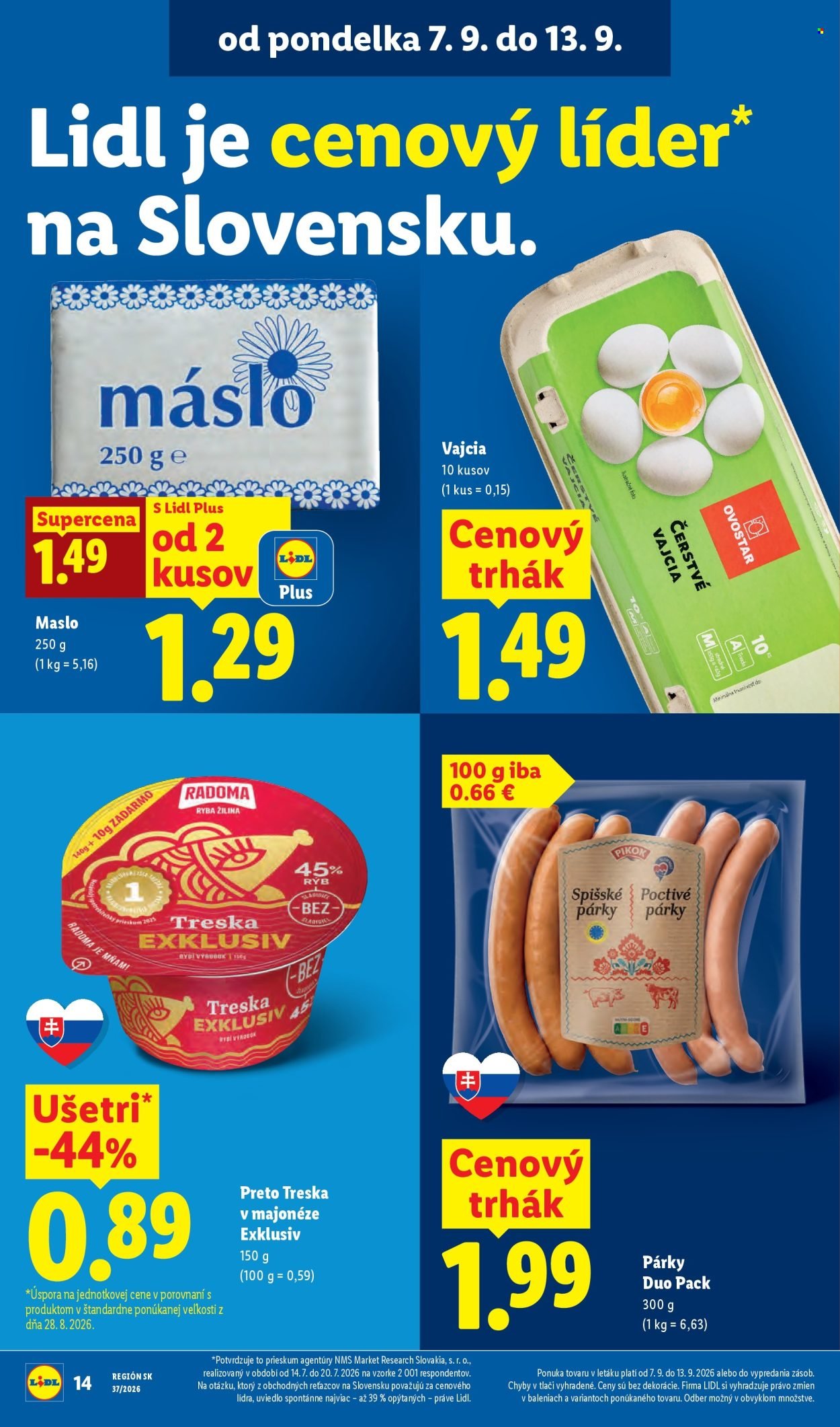 LIDL leták - Od pondelka 7.9.2026