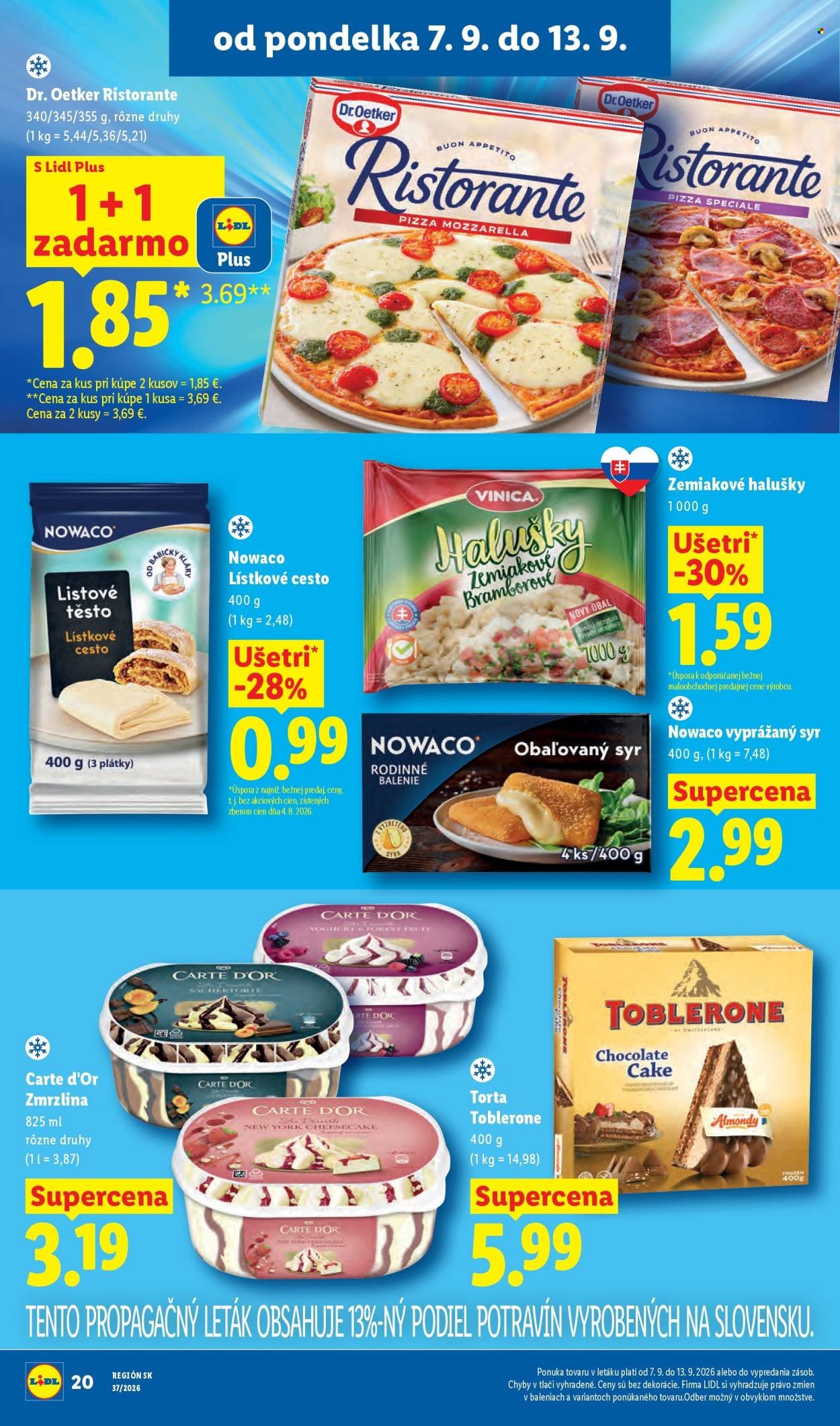 LIDL leták - Od pondelka 7.9.2026