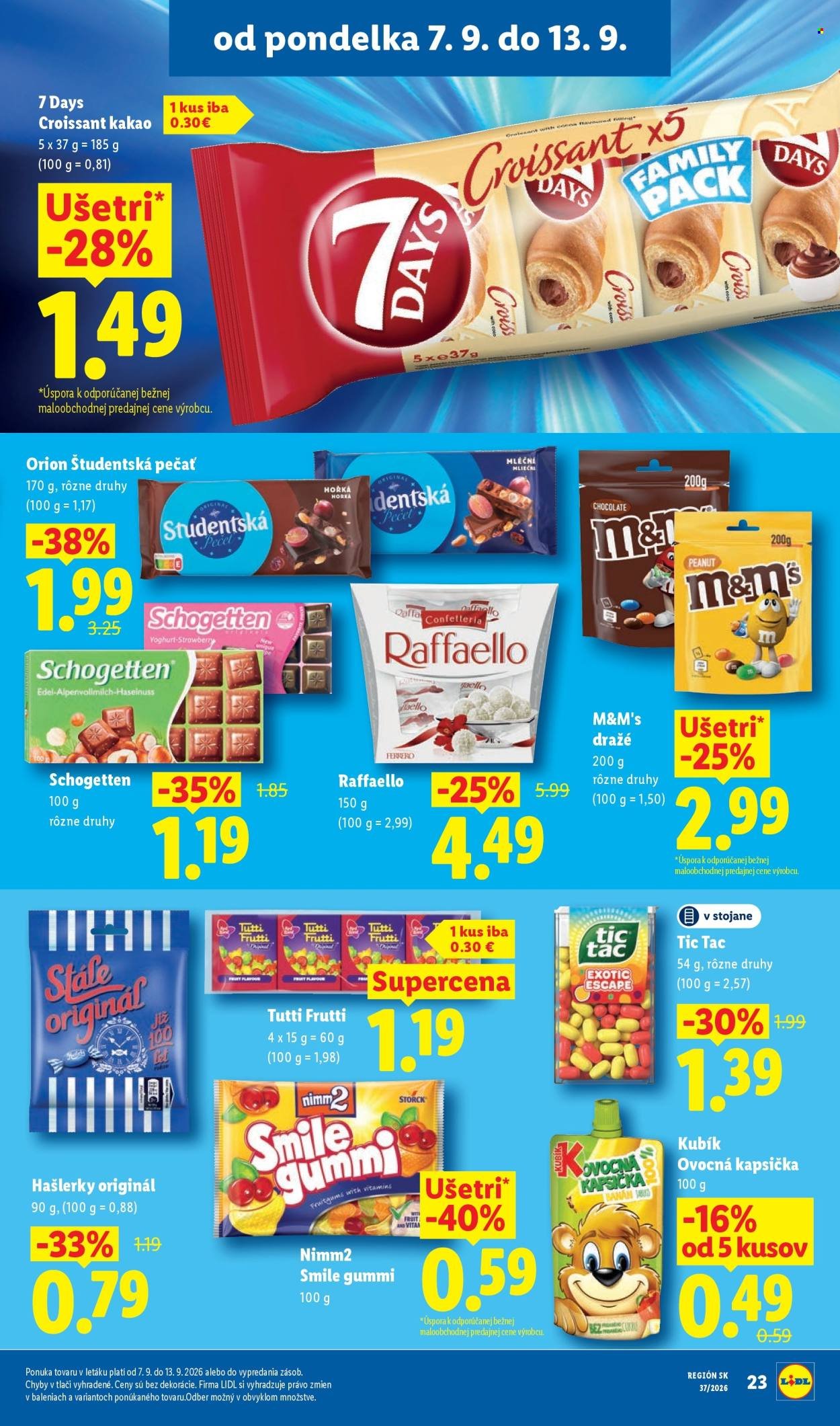 LIDL leták - Od pondelka 7.9.2026