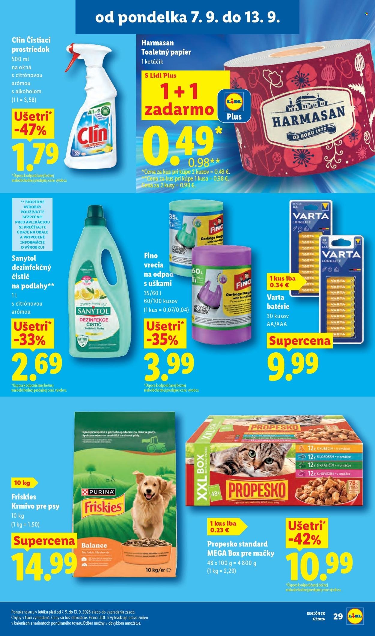 LIDL leták - Od pondelka 7.9.2026
