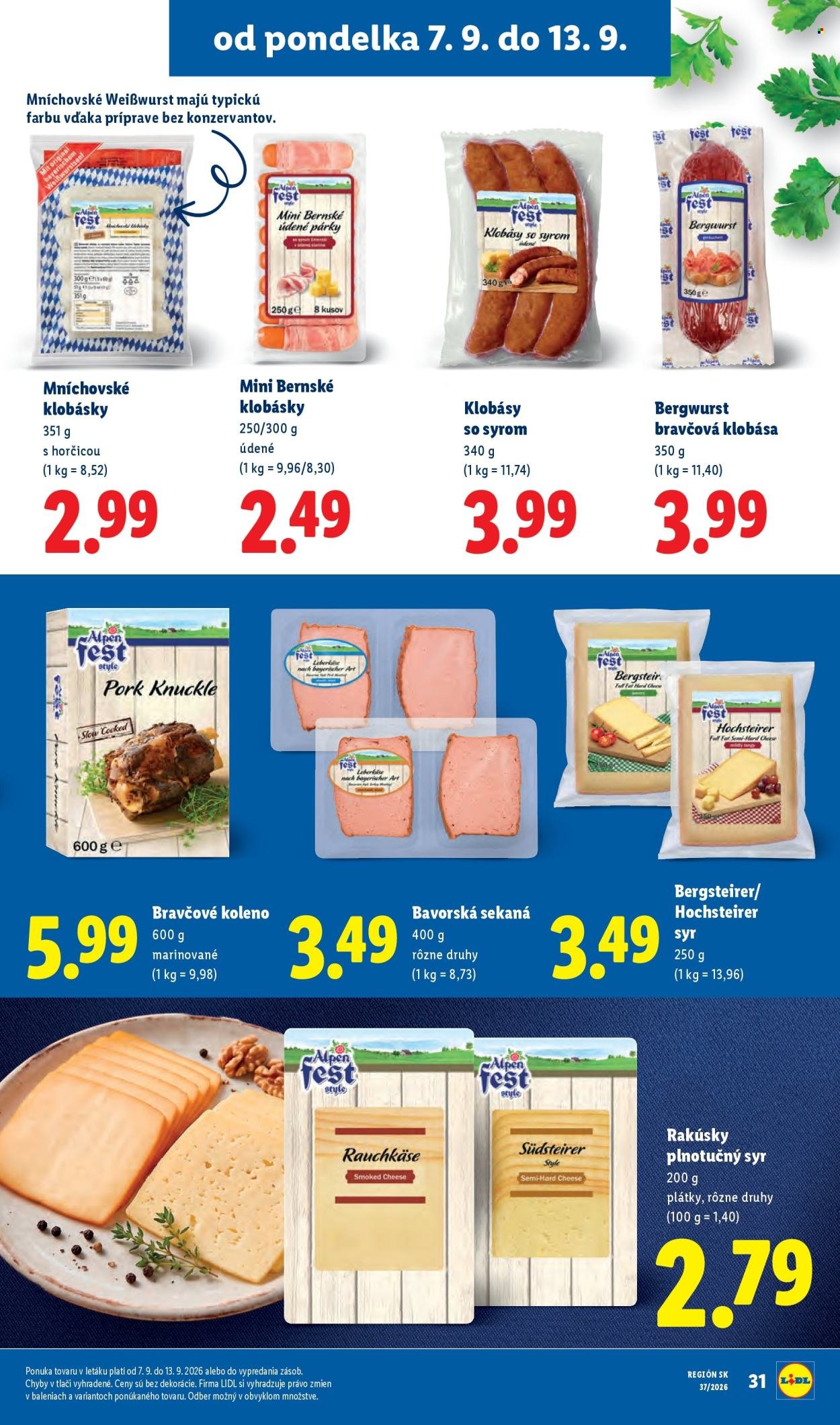 LIDL leták - Od pondelka 7.9.2026