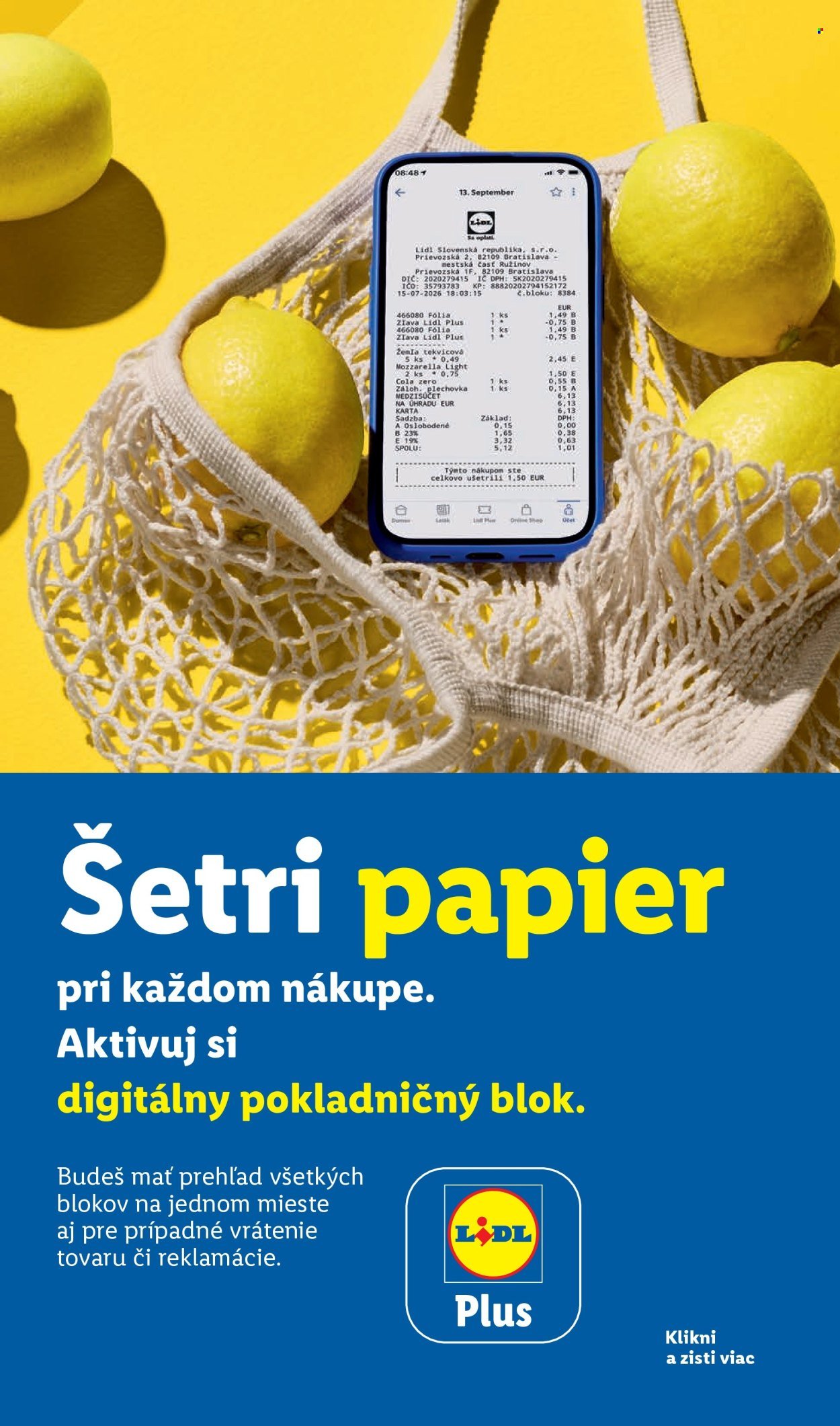 LIDL leták - Od pondelka 7.9.2026
