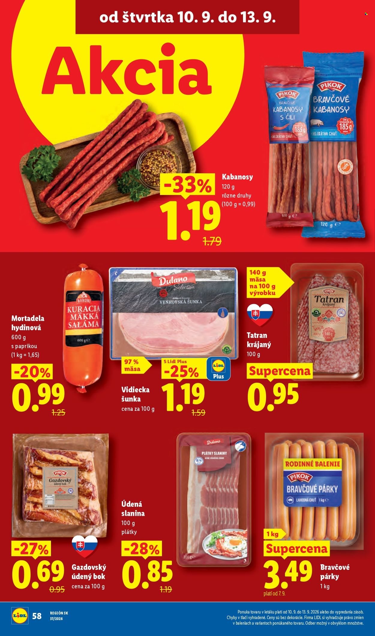LIDL leták - Od pondelka 7.9.2026