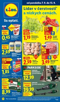 LIDL leták - Od pondelka 7.9.2026