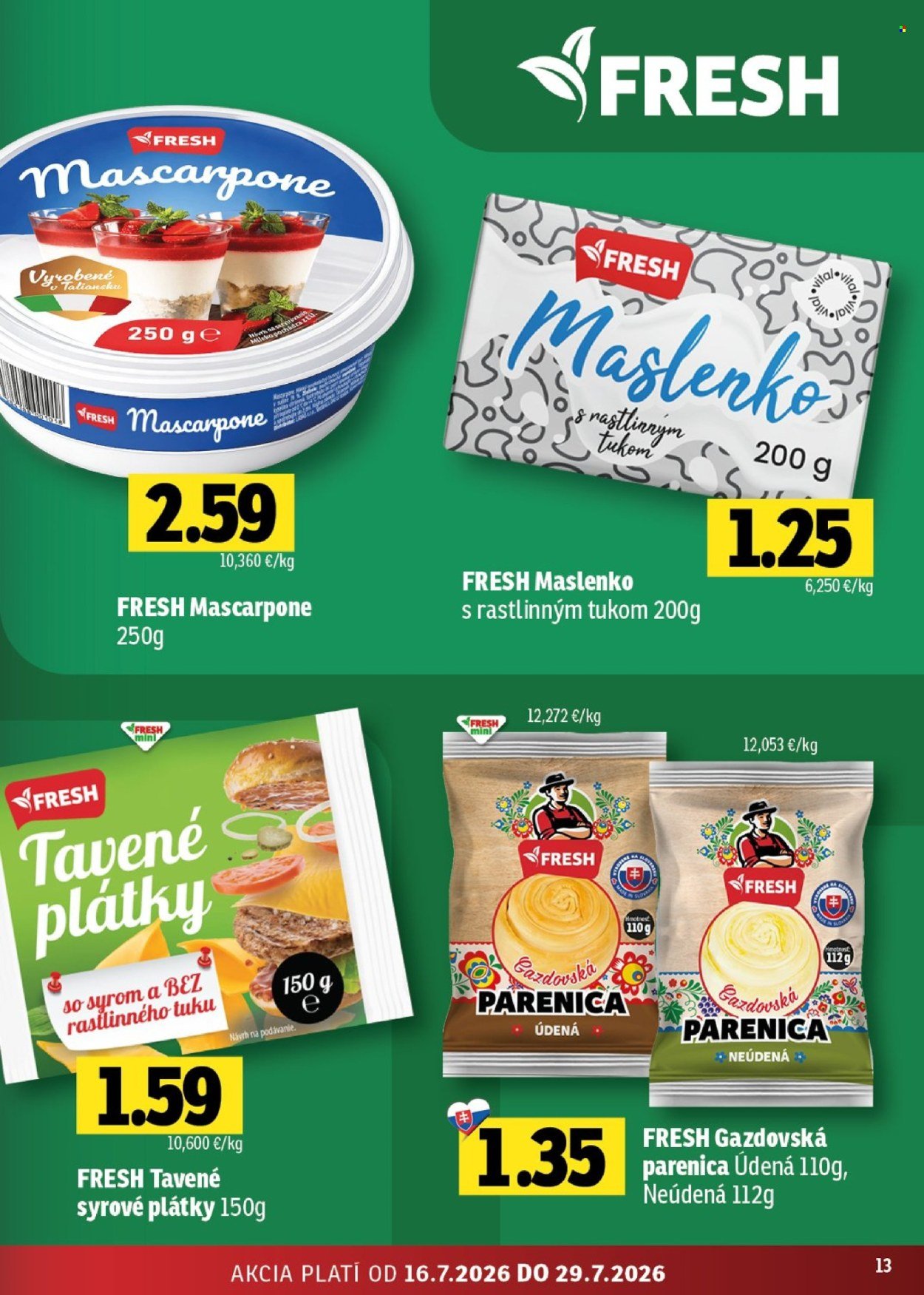 FRESH leták - Stredné a západné Slovensko