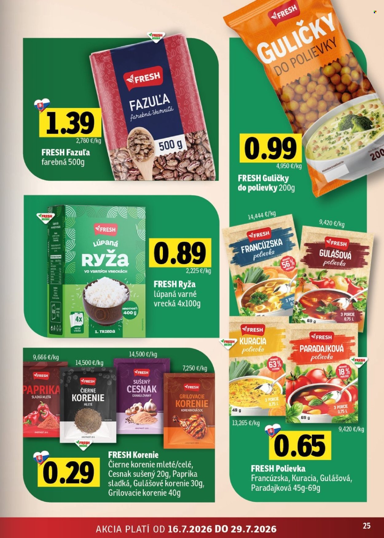 FRESH leták - Stredné a západné Slovensko