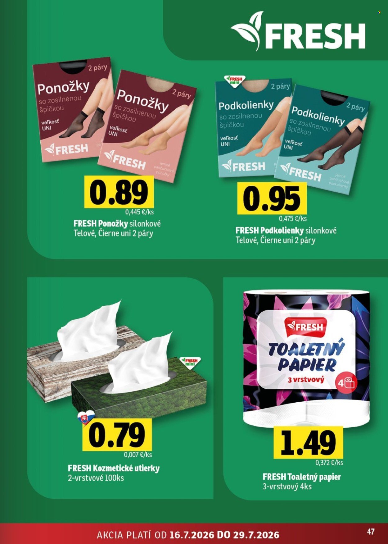 FRESH leták - Stredné a západné Slovensko