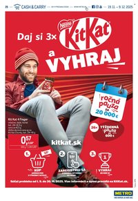 METRO leták - Akcia KitKat: Súťaž o 20 000 € (2025-11-19 - 2025-12-09)
