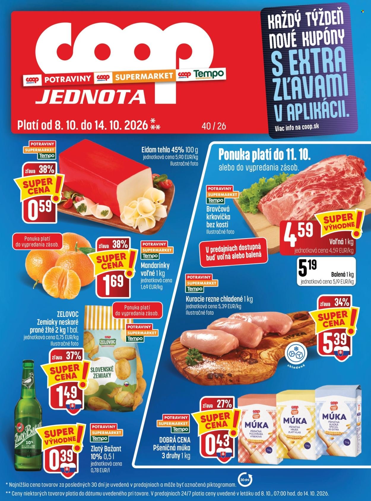 COOP JEDNOTA leták - Od štvrtka 8.10.2026