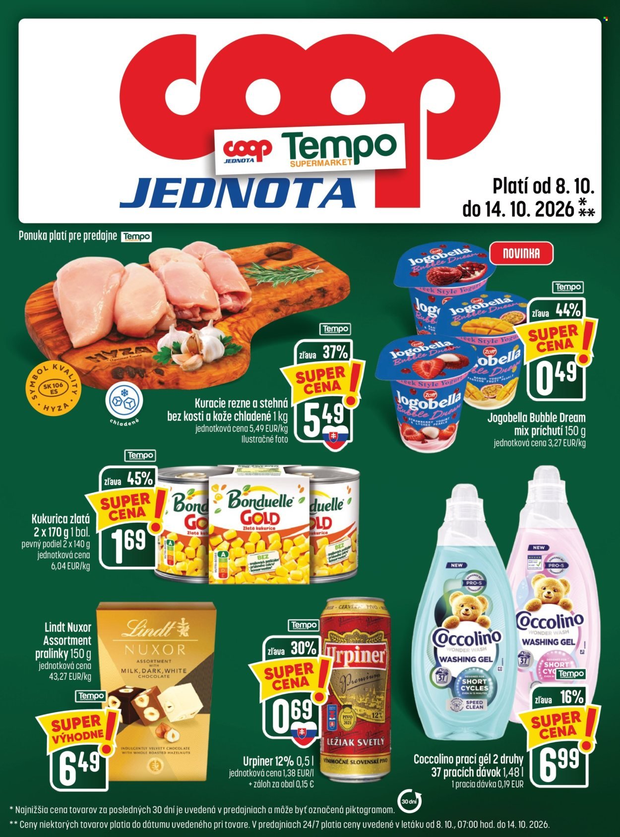COOP JEDNOTA leták - Od štvrtka 8.10.2026