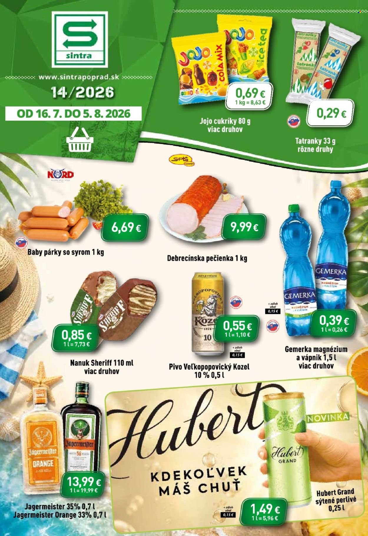 SINTRA leták - Od štvrtka 16.7.2026
