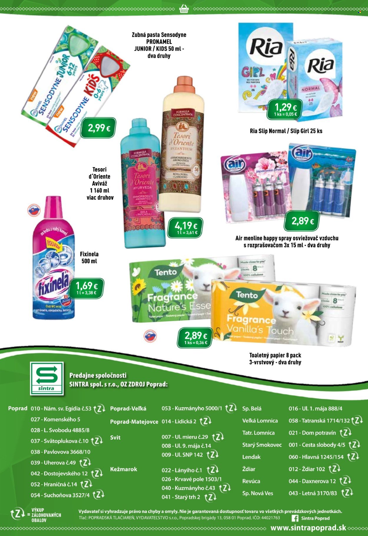 SINTRA leták - Od štvrtka 16.7.2026