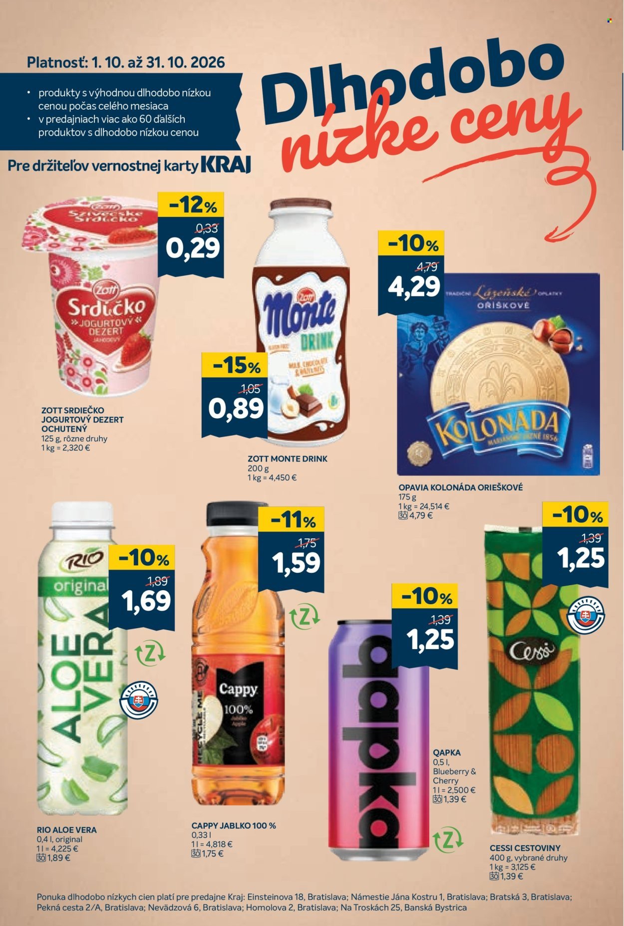 KRAJ leták - Od štvrtka 1.10.2026
