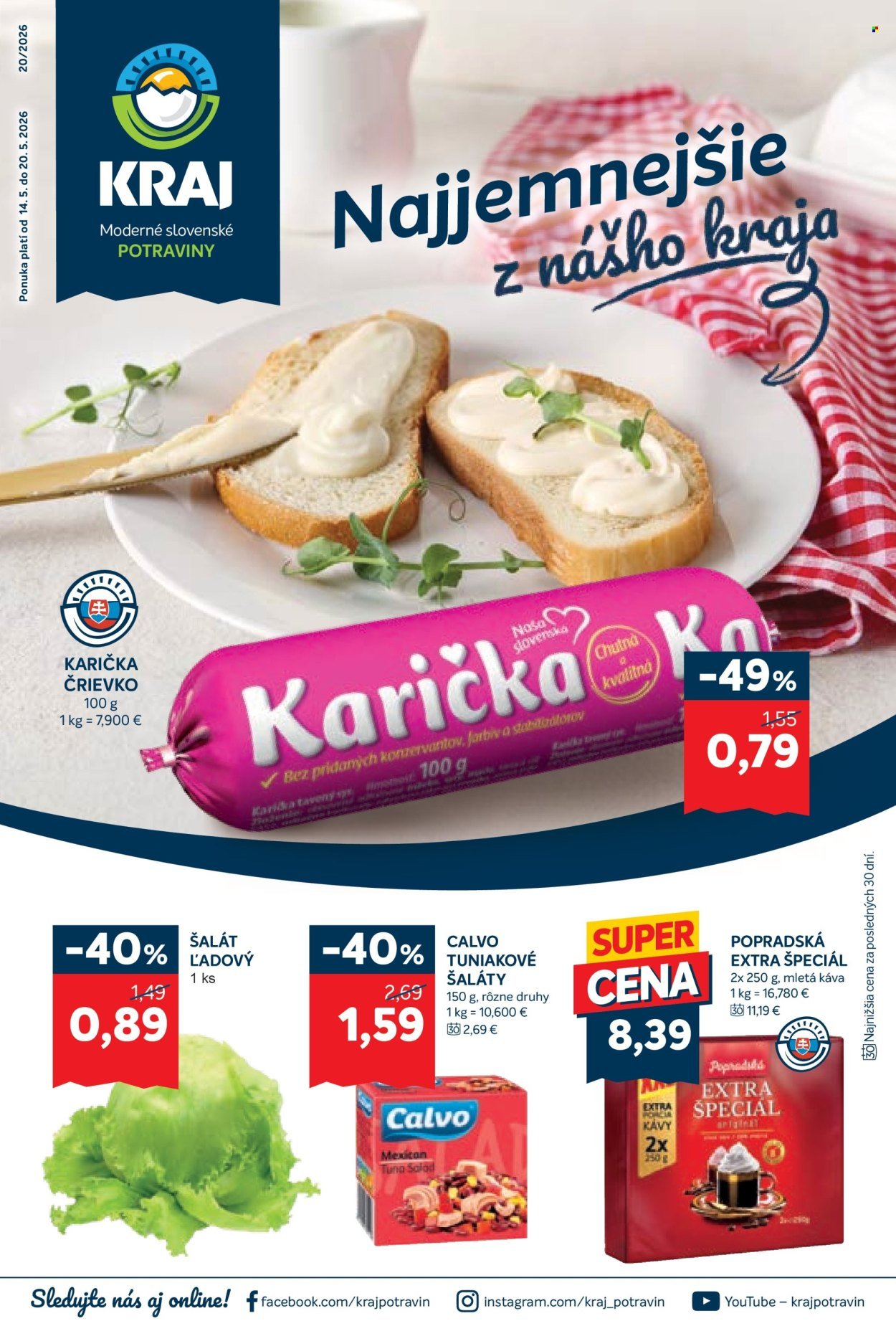 KRAJ leták - Od štvrtka 14.5.2026 (2026-05-14 - 2026-05-20) | 1