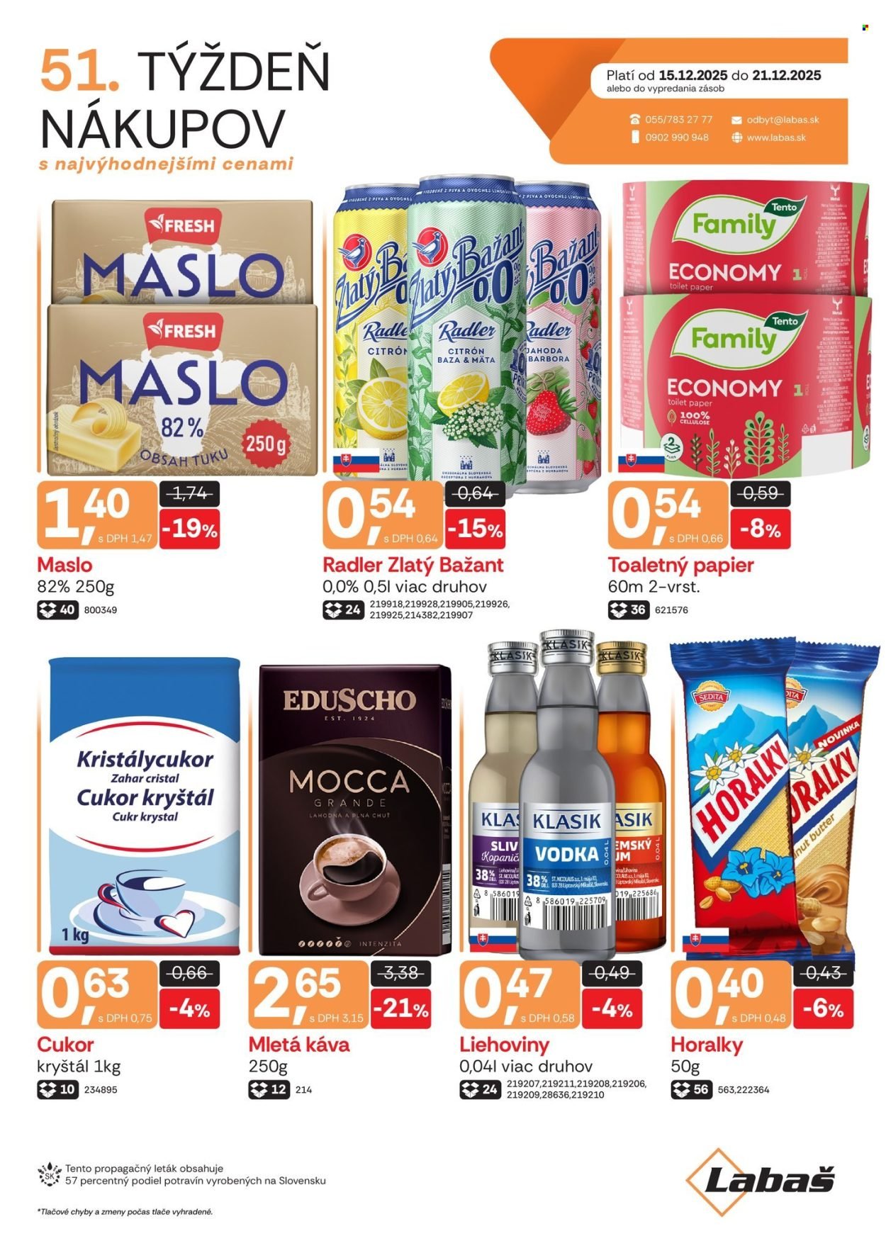 LABAŠ leták - Týždeň nákupov (2025-12-15 - 2025-12-21) | 1