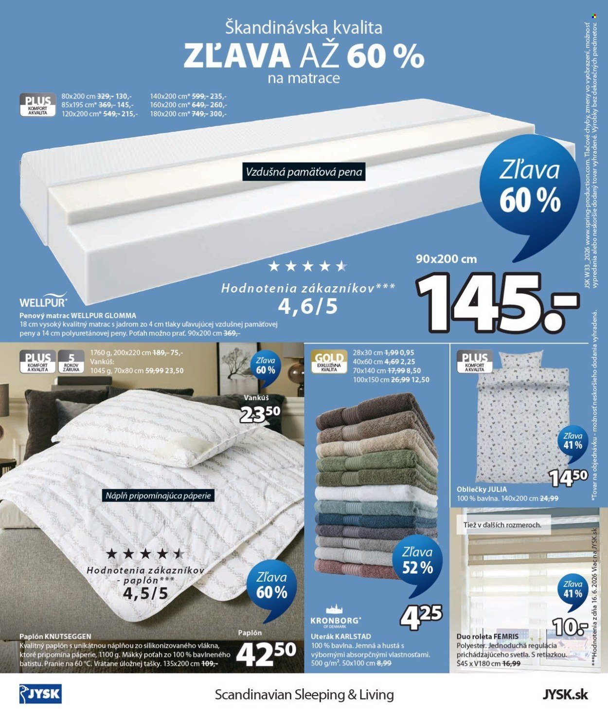 JYSK leták - Od stredy 12.8.2026