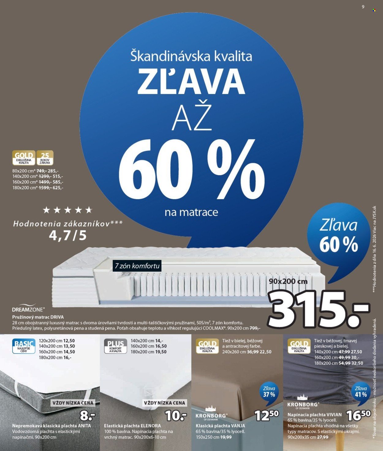 JYSK leták - Od stredy 12.8.2026