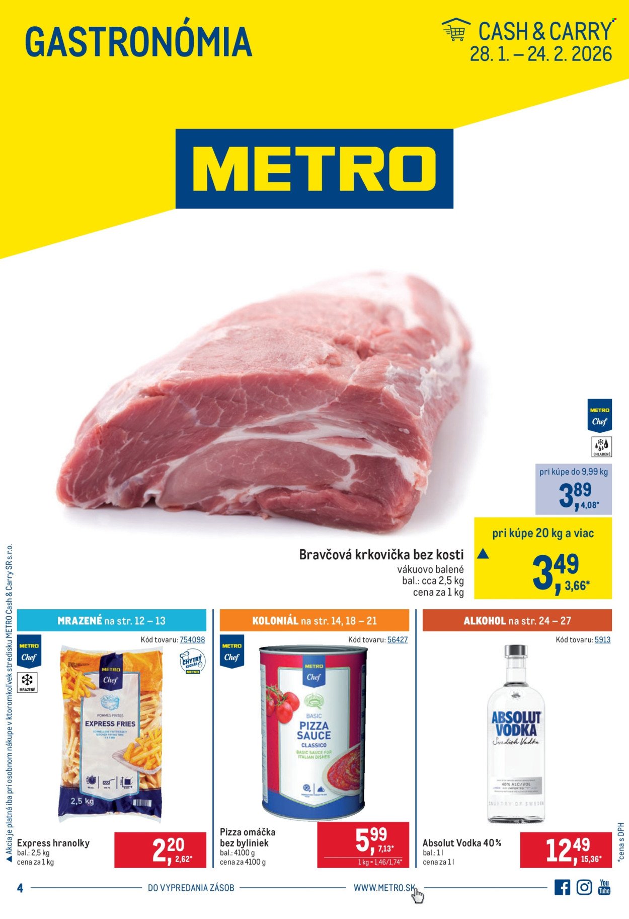 METRO leták - Gastronómia (2026-01-28 - 2026-02-24) | 1